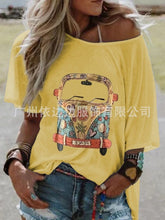 Load image into Gallery viewer, A Printed Coat with A Round Collar and Short Sleeves