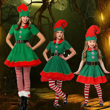 Load image into Gallery viewer, Children's Halloween Costume Christmas Elf costume Cosplay adult men's and women's Christmas Costume
