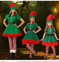 Load image into Gallery viewer, Children's Halloween Costume Christmas Elf costume Cosplay adult men's and women's Christmas Costume