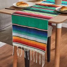 Load image into Gallery viewer, Mexican style party tablecloth table flag tassel woven tablecloth