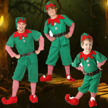 Load image into Gallery viewer, Children's Halloween Costume Christmas Elf costume Cosplay adult men's and women's Christmas Costume