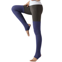 Load image into Gallery viewer, ADULT BALLET SOCKS YARN YOGA WARM LATIN LEG GUARD EXTENDED FOOT OVER KNEE PILE STOCKING COVER 75CM