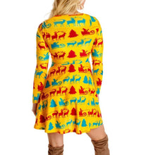 Load image into Gallery viewer, Autumn and winter new Christmas clothing print long-sleeved women's dress