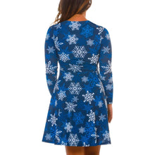Load image into Gallery viewer, Autumn and winter new Christmas clothing print long-sleeved women's dress