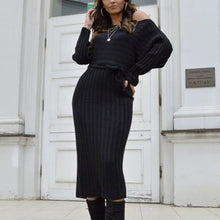 Load image into Gallery viewer, Autumn and winter hot sale New fashion women's long sweater knit lace dress