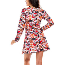 Load image into Gallery viewer, Autumn and winter new Christmas clothing print long-sleeved women's dress