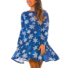 Load image into Gallery viewer, Autumn and winter new Christmas clothing print long-sleeved women's dress
