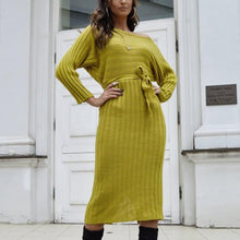 Load image into Gallery viewer, Autumn and winter hot sale New fashion women's long sweater knit lace dress