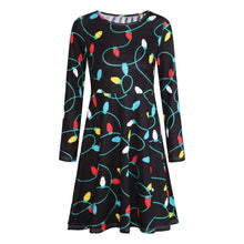 Load image into Gallery viewer, Autumn and winter new Christmas clothing print long-sleeved women's dress
