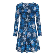 Load image into Gallery viewer, Autumn and winter new Christmas clothing print long-sleeved women's dress