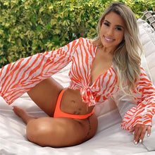 Load image into Gallery viewer, New Style Swimsuit Bikini Three-piece Mesh Swimwear