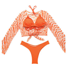 Load image into Gallery viewer, New Style Swimsuit Bikini Three-piece Mesh Swimwear