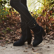 Load image into Gallery viewer, High-heeled Denim Medium-length Women's Boots