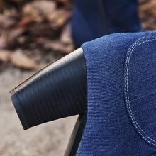 Load image into Gallery viewer, High-heeled Denim Medium-length Women's Boots