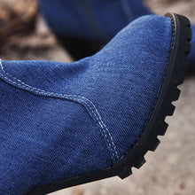 Load image into Gallery viewer, High-heeled Denim Medium-length Women's Boots