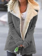 Load image into Gallery viewer, Warm Cotton Jacket with Long Sleeves and Plush In Autumn and Winter