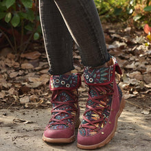 Load image into Gallery viewer, Flat-bottomed Retro Ethnic Women with Velvet Martin Boots