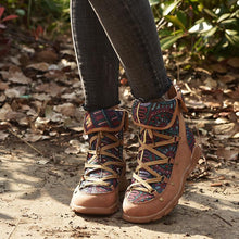 Load image into Gallery viewer, Flat-bottomed Retro Ethnic Women with Velvet Martin Boots
