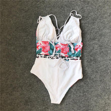 Load image into Gallery viewer, New Multicolor Printed Hollow One-piece Swimsuit