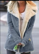 Load image into Gallery viewer, Warm Cotton Jacket with Long Sleeves and Plush In Autumn and Winter