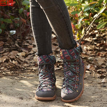 Load image into Gallery viewer, Flat-bottomed Retro Ethnic Women with Velvet Martin Boots