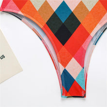 Load image into Gallery viewer, New Sexy One-piece Plaid Striped Swimsuit