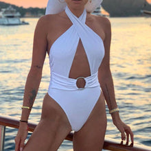 Load image into Gallery viewer, Women's New Solid One-piece Sexy Swimsuit
