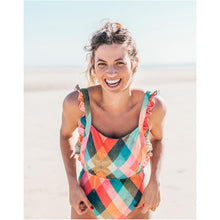 Load image into Gallery viewer, New Sexy One-piece Plaid Striped Swimsuit