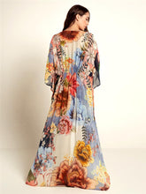 Load image into Gallery viewer, New Chiffon Big Flower Printed Loose Cover up