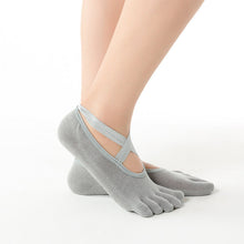 Load image into Gallery viewer, Yoga socks silicone non-slip five-finger socks professional female trampoline sports fitness Pilates beginner yoga socks female