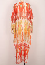 Load image into Gallery viewer, Retro Printed Bat Sleeve V-neck Holiday Bohemian Loose Dress