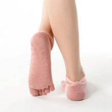 Load image into Gallery viewer, Yoga socks silicone non-slip five-finger socks professional female trampoline sports fitness Pilates beginner yoga socks female
