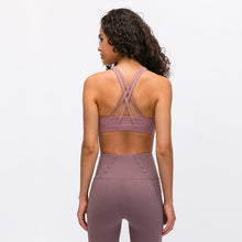 Load image into Gallery viewer, In Spring The New Sports Bra Women's Cross-beautiful Back Gathers and Runs Yoga Fitness Bra