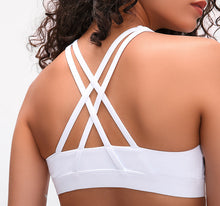 Load image into Gallery viewer, In Spring The New Sports Bra Women's Cross-beautiful Back Gathers and Runs Yoga Fitness Bra