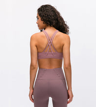 Load image into Gallery viewer, In Spring The New Sports Bra Women's Cross-beautiful Back Gathers and Runs Yoga Fitness Bra
