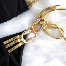 Load image into Gallery viewer, New Golden Strapless Sexy Backless Bikini