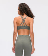 Load image into Gallery viewer, In Spring The New Sports Bra Women's Cross-beautiful Back Gathers and Runs Yoga Fitness Bra