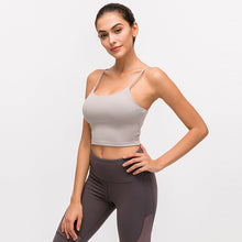 Load image into Gallery viewer, Merillat Backless Erogenous Zone Chest Pad Sports Bra Gathers and Shapes Fitness Camisole