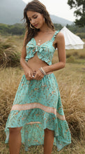 Load image into Gallery viewer, Beach Holiday Top + Skirt Bohemian Women's Two-Piece Suit