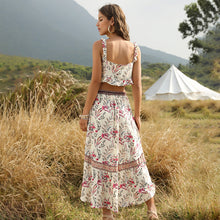 Load image into Gallery viewer, Beach Holiday Top + Skirt Bohemian Women's Two-Piece Suit