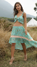 Load image into Gallery viewer, Beach Holiday Top + Skirt Bohemian Women's Two-Piece Suit