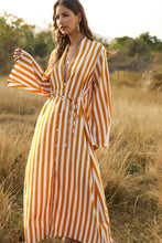 Load image into Gallery viewer, Stylish Women's Big Striped Comfortable Ultra-long Shirt Single-button Edgy Shirt