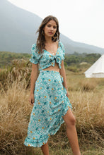 Load image into Gallery viewer, Bohemian Women's Irregular Half Skirt Umbilical Top Two Sets