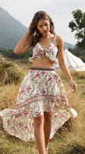 Load image into Gallery viewer, Beach Holiday Top + Skirt Bohemian Women's Two-Piece Suit
