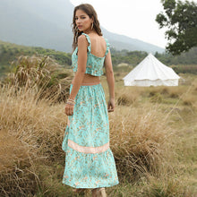 Load image into Gallery viewer, Beach Holiday Top + Skirt Bohemian Women's Two-Piece Suit