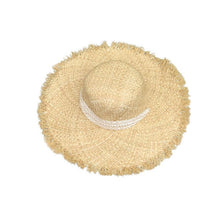 Load image into Gallery viewer, Handmade Hat Women Summer Small Fresh Fold Woven Straw Hat Beach Big Brim Sunscreen Sun Hat