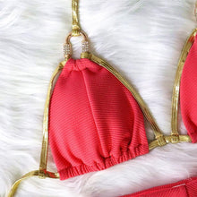 Load image into Gallery viewer, New Golden Strapless Sexy Backless Bikini