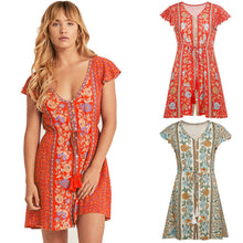 Load image into Gallery viewer, Tunics for Women's Tunic Beach New Summer Print Swimsuit Beach Dress