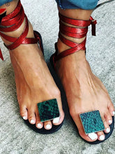 Load image into Gallery viewer, Nude Straps Rome Sandals Women Flat Sandals Women's Shoes