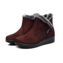 Load image into Gallery viewer, Winter Zipper Wedge Heel Keep Warm Ankle Snow Boots For Women
